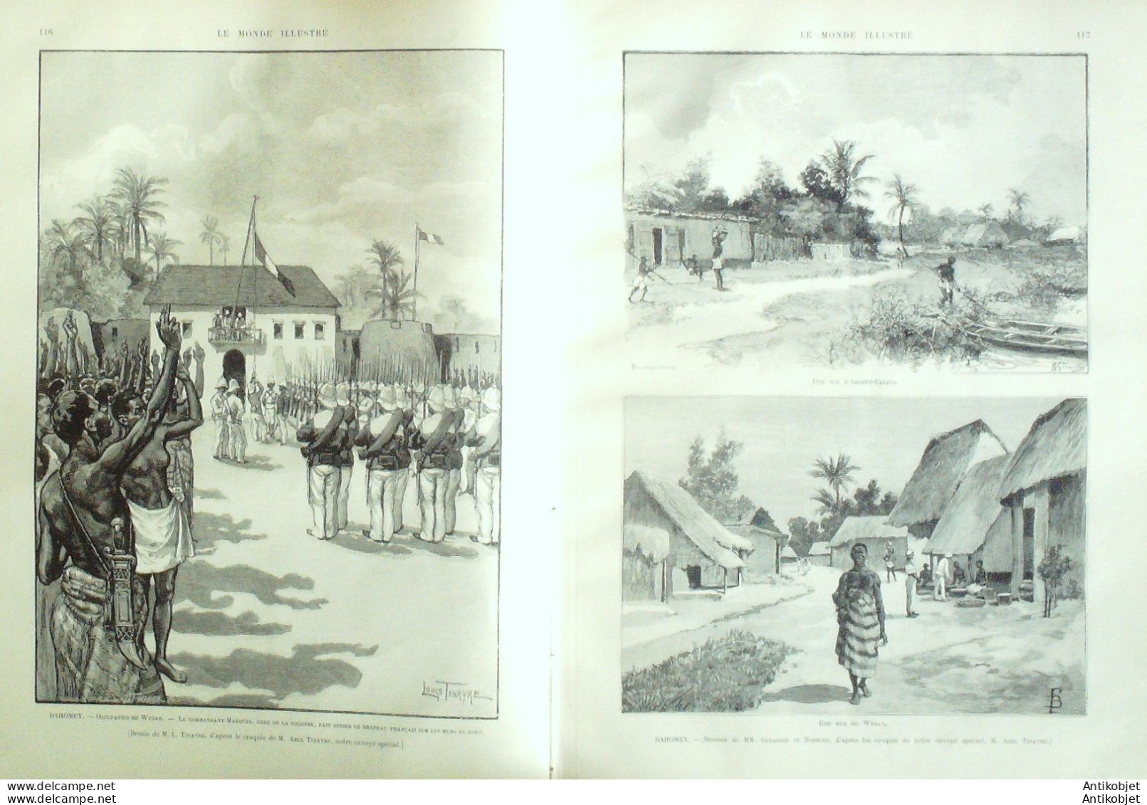 Le Monde Illustré 1893 N°1874 Dahomey Abomey Angleterre Bornemouth Boscombe Towers - 1850 - 1899