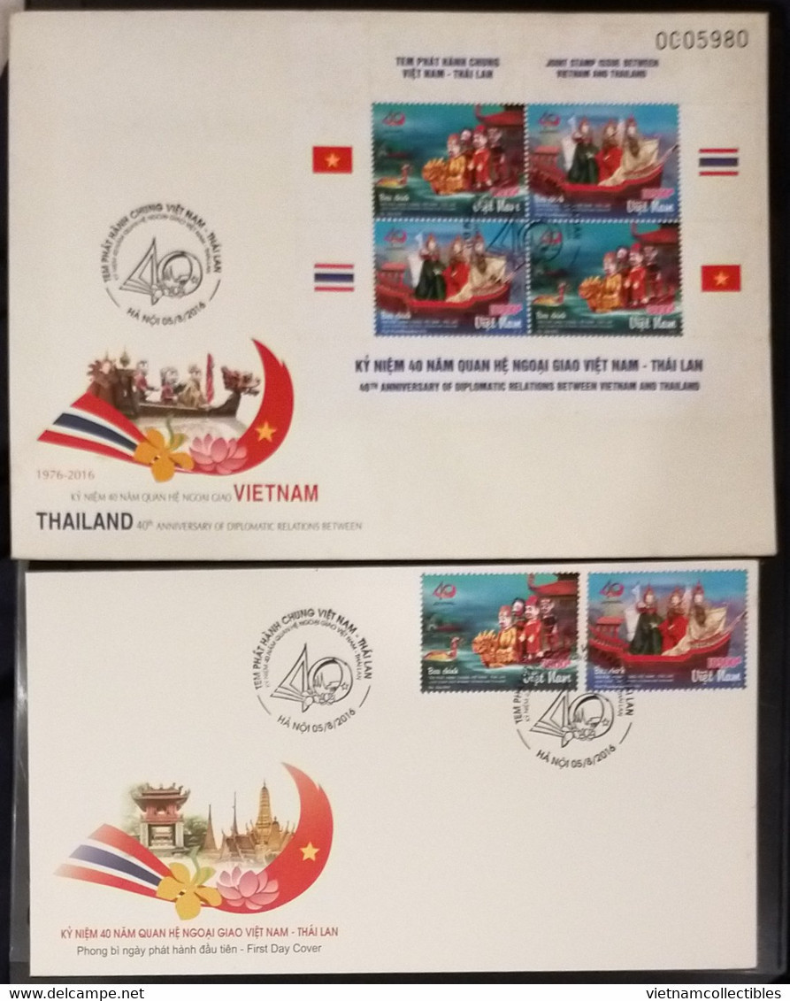 FDC Vietnam Viet Nam Covers 2016 : Join Issued With Thailand / Water Puppet (Ms1069) - Vietnam