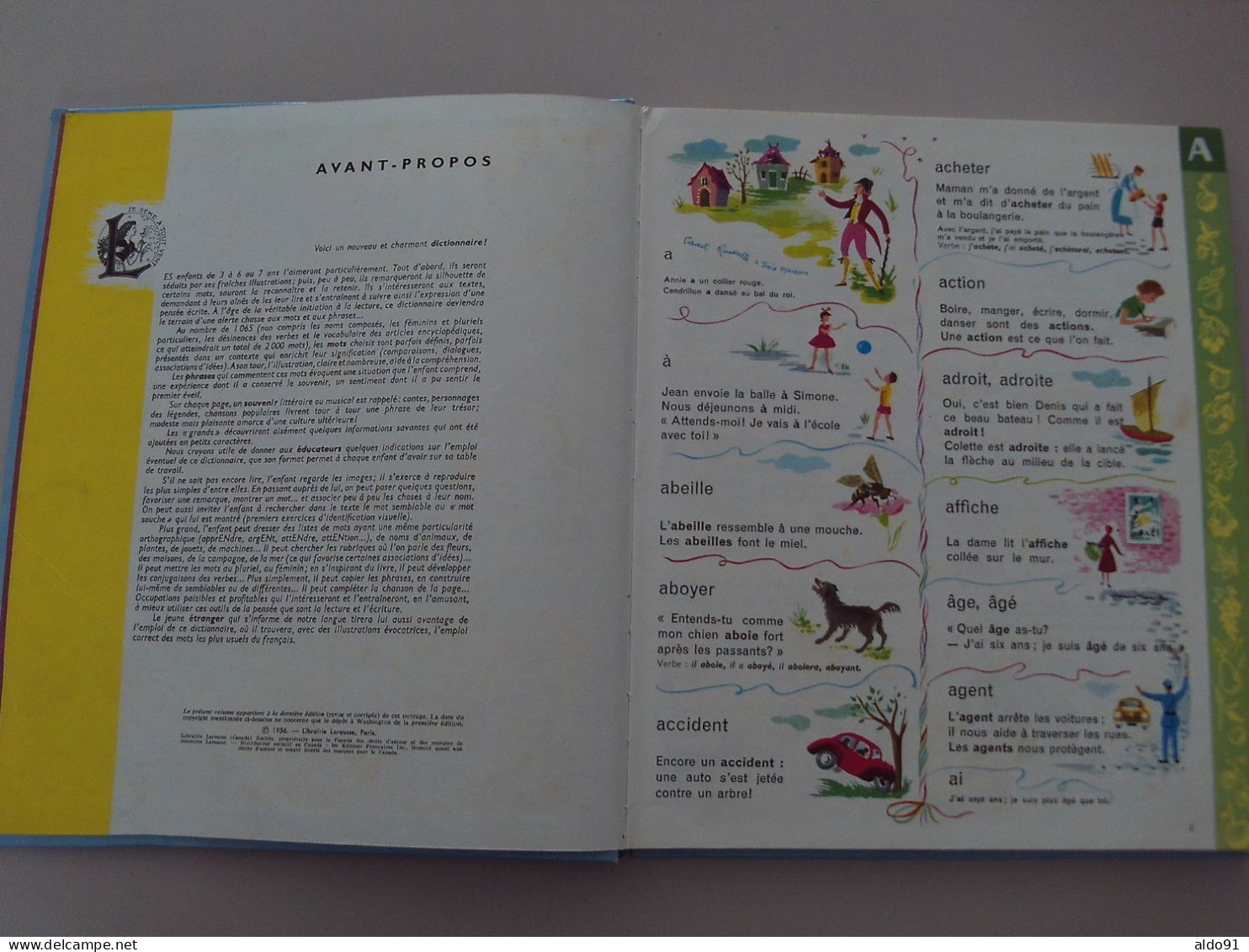 (Librairie LAROUSSE - 1956....) -  Mon Larousse En Images (2000 Mots Mis à La Portée Des Enfants)...voir Scans - Other & Unclassified