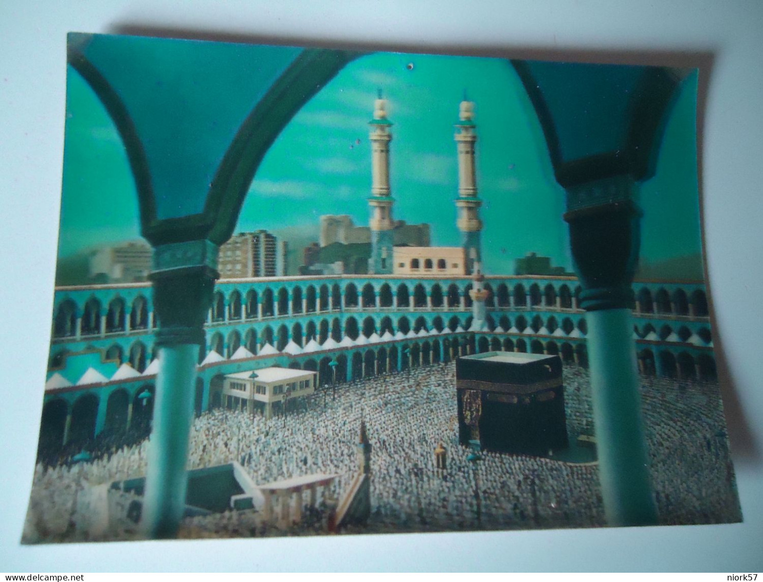 SAUDI ARABIA  POSTCARDS  3D AL HARAM MECCA    PURHASES 10% DISCOUNT - Arabia Saudita