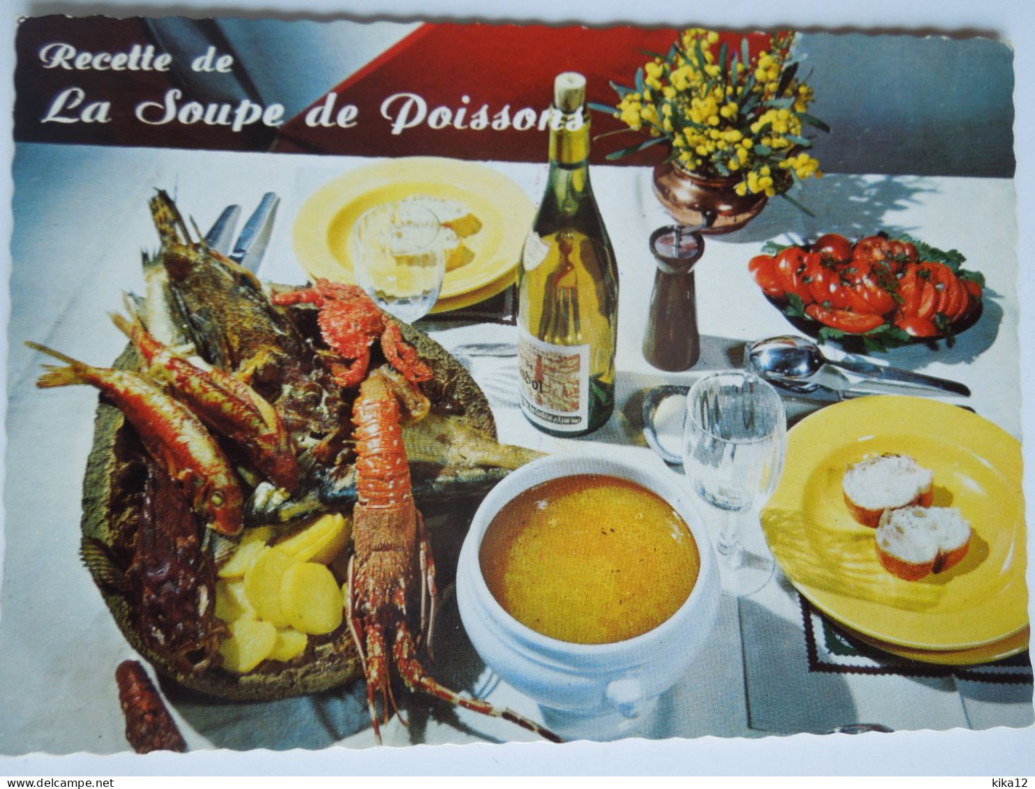 Recette Soupe De Poissons    CP240176 - Recettes (cuisine)