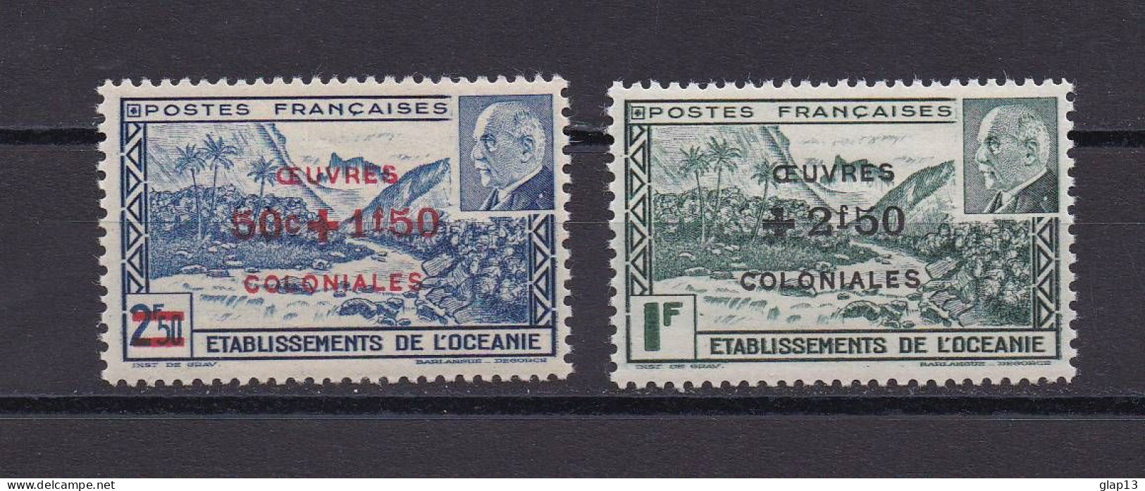 OCEANIE 1944 TIMBRE N°169/70 NEUF** OEUVRES COLONIALES - Unused Stamps