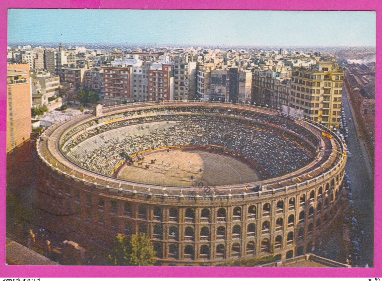 293760 / Spain - Valencia Bullring (Plaza De Toros) PC 1984 USED 20Pta King Juan Carlos I  Flamme "EN LAS POBLACIONES  - Storia Postale