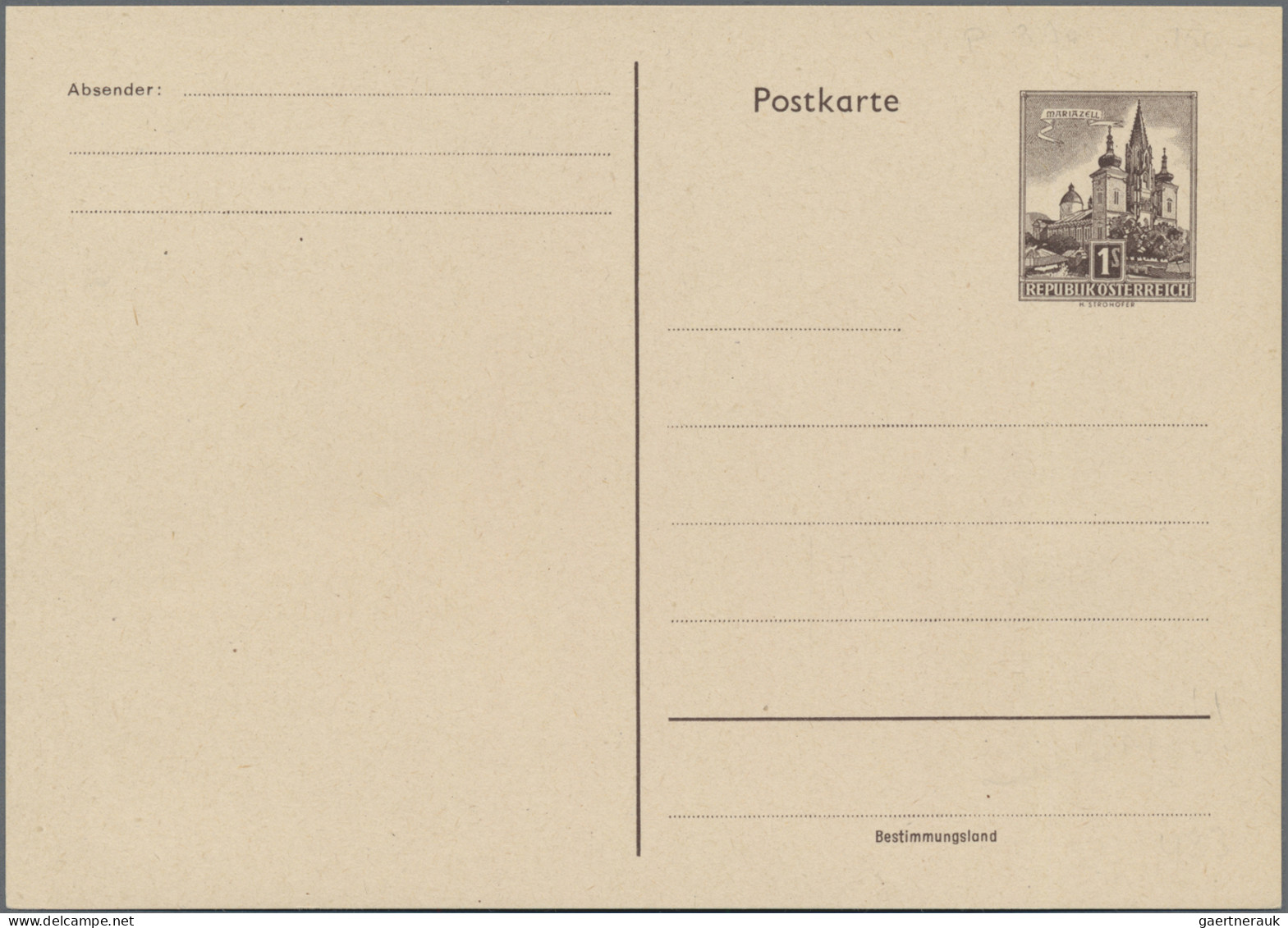 Österreich - Ganzsachen: 1963, Auslandskarte, 1 S. Dunkelbraun, Ungebraucht, Mi - Andere & Zonder Classificatie
