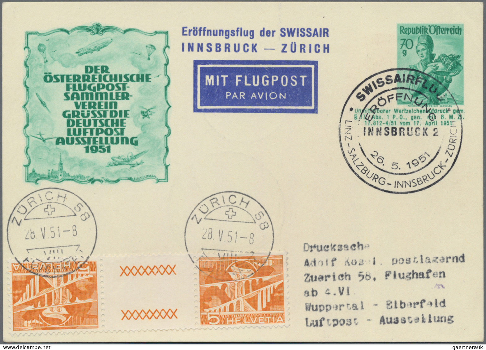 Österreich - Privatganzsachen: 1951, Vier Privat-Ganzsachenkarten Trachten 70 Gr - Autres & Non Classés