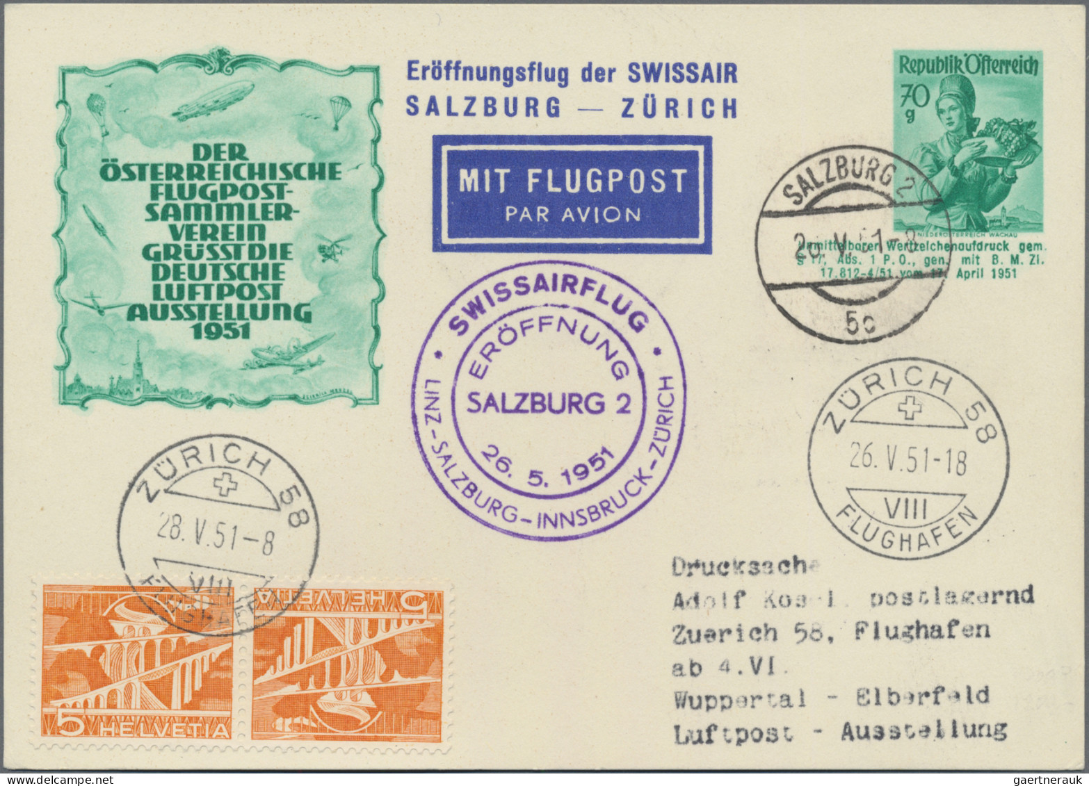 Österreich - Privatganzsachen: 1951, Vier Privat-Ganzsachenkarten Trachten 70 Gr - Other & Unclassified