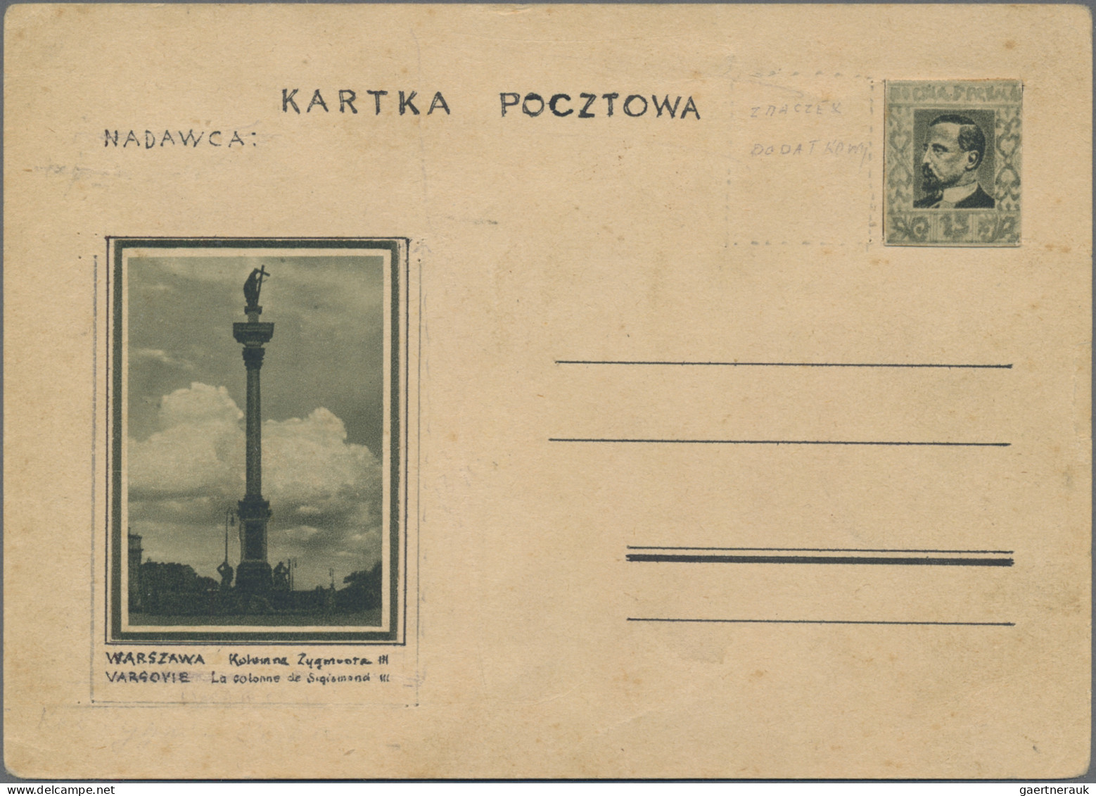 Poland - Postal Stationary: 1931, Essay Zur Bildpostkartenserie Von 1931 Mit Der - Postwaardestukken