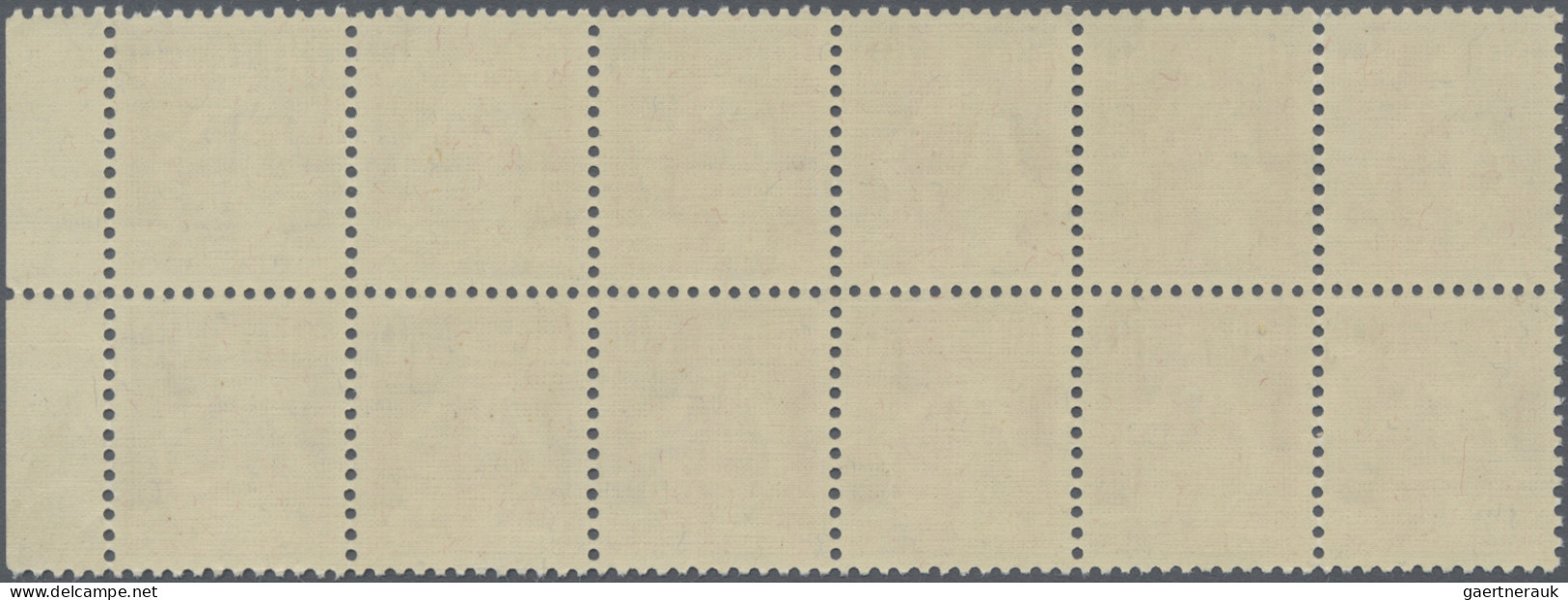 Schweiz: 1933 Helvetia 60 Rp. Auf Geriffeltem Kreidepapier, Rand-12er-Block, Tad - Unused Stamps