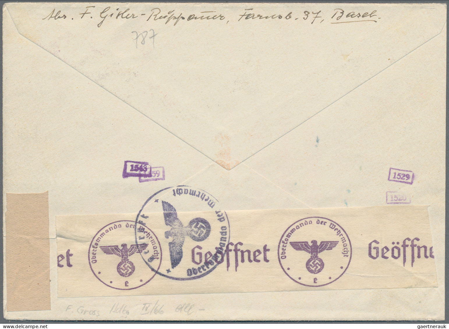 Schweiz: 1940 Pro Patria-Block Auf Brief Von Basel Nach Heidelberg, Sauber Geste - Briefe U. Dokumente