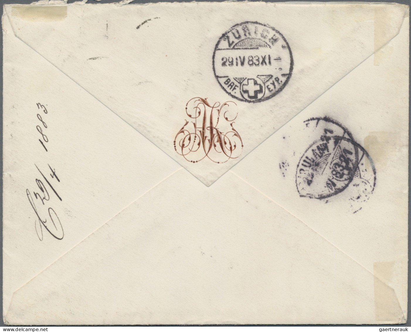 Schweiz - Portomarken: 1883-84 Vier Ungenügend Frankierte Briefe Aus Elberfeld ( - Strafportzegels