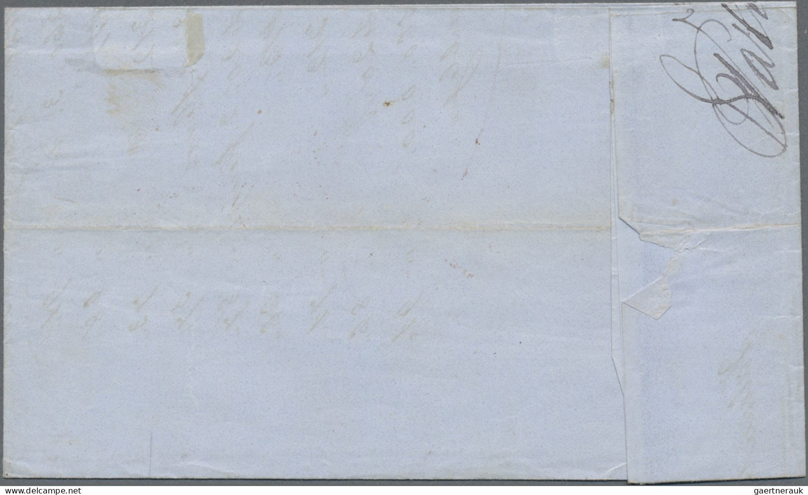 Spain: 1861/1865, four ship letters of same correspondence from Valencia to Mars