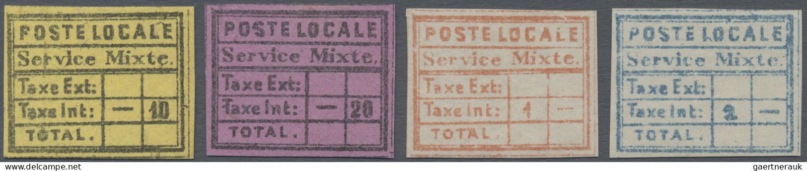 Turkey: 1866, Liannos Local Mail Constantinople, "POSTE LOCALE /Service Mixte", - Autres & Non Classés