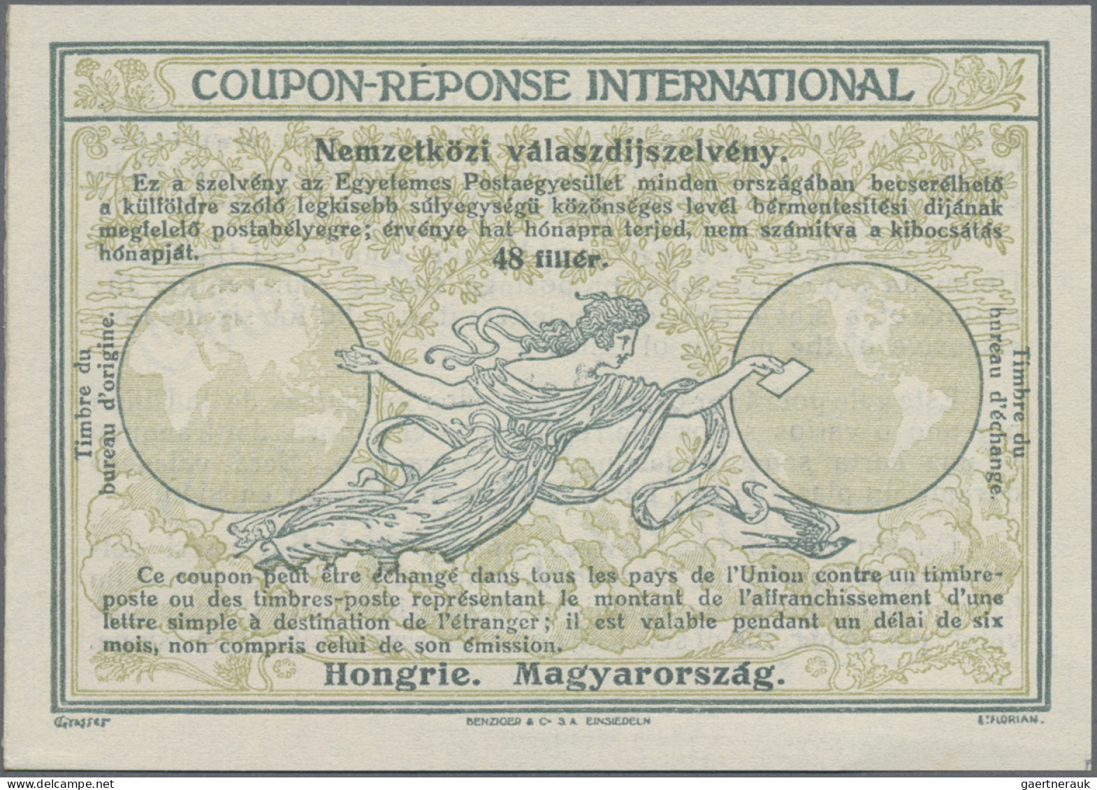 Hungary - Postal Stationary: Intern. Reply Coupon "Rome" 48f., Fine Mint. - Postal Stationery