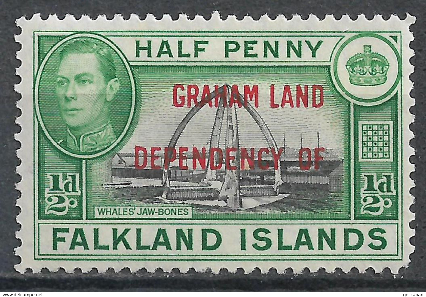 1944 FALKLAND GRAHAM LAND MLH STAMP (Michel # A1) - Falklandeilanden