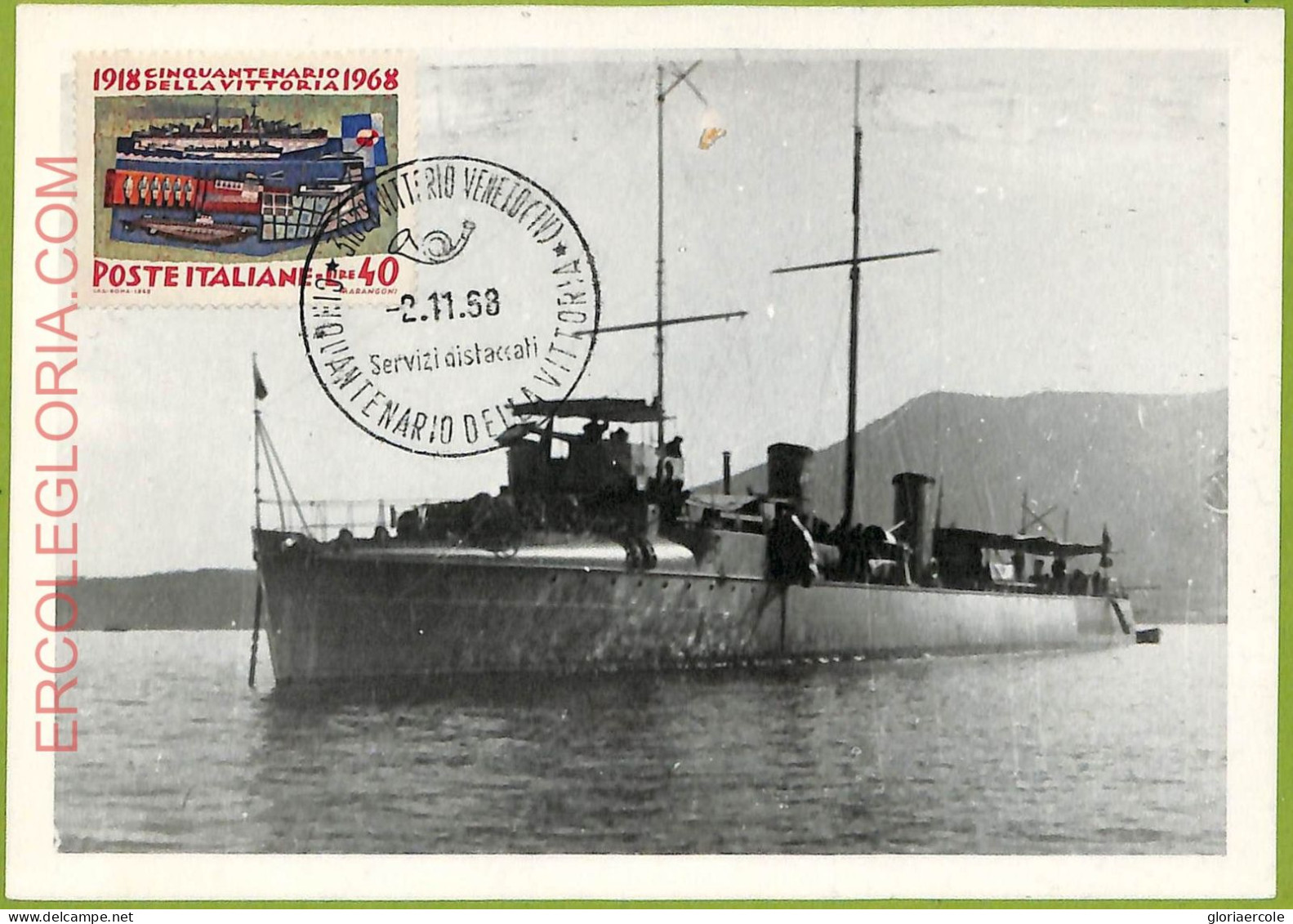 Ad3358 - ITALY - Postal History - MAXIMUM CARD - 1968 - Ships - Ships
