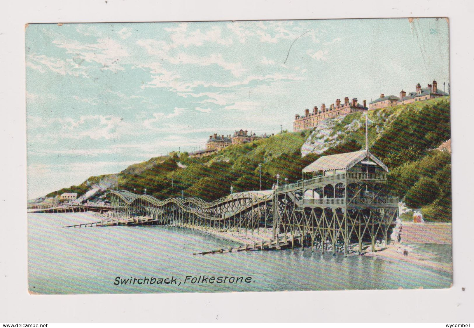 ENGLAND -  Folkestone Switchback Used Vintage Postcard - Folkestone