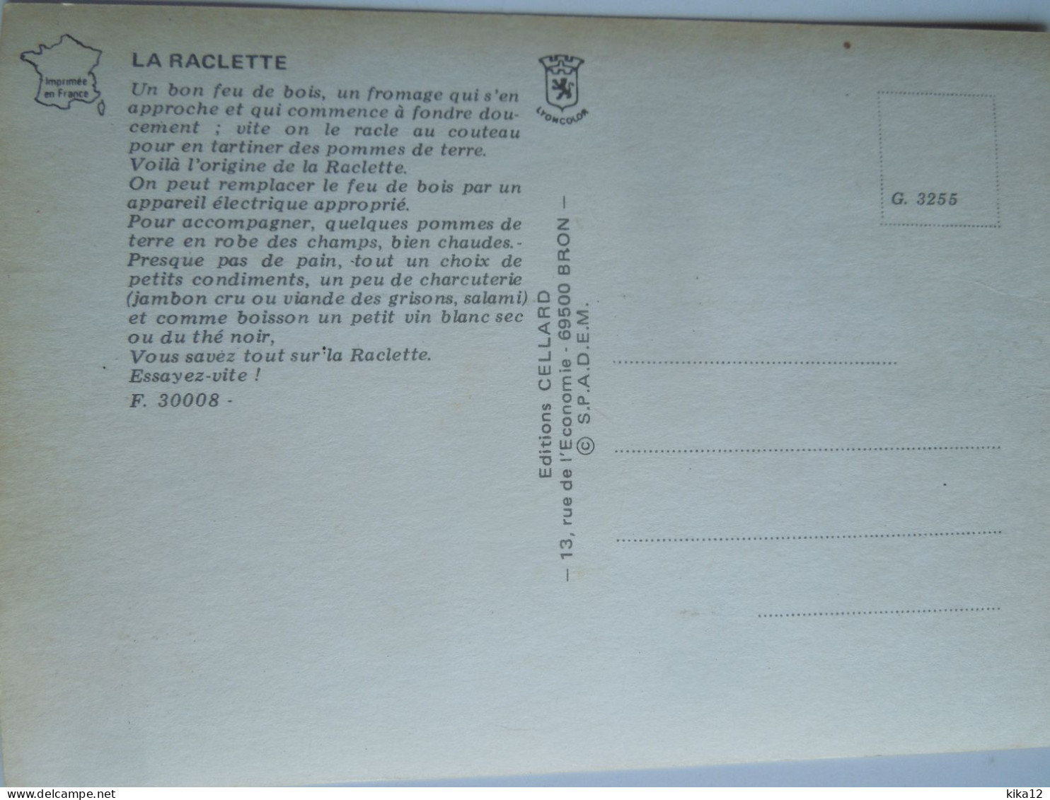 Recette Raclette    CP240182 - Recetas De Cocina