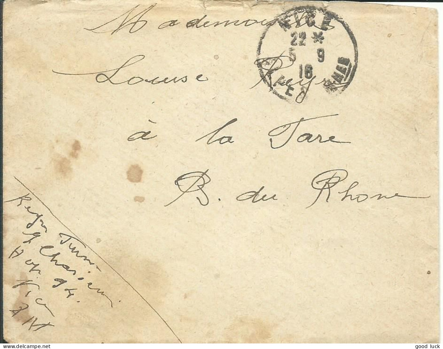 FRANCE LETTRE HOPITAL NICE POUR NICE ( ALPES MARITIMES ) DE 1916  LETTRE COVER - 1. Weltkrieg 1914-1918