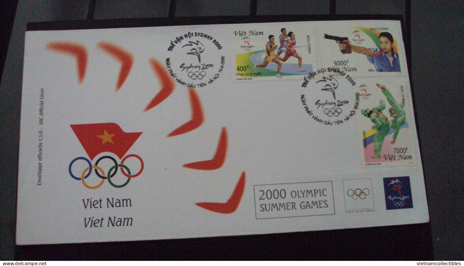 FDC Vietnam Viet Nam Cover 2000 : Olympic Games In Sydney / Shooting / Art Martial / Taekwondo (Ms837) - Vietnam