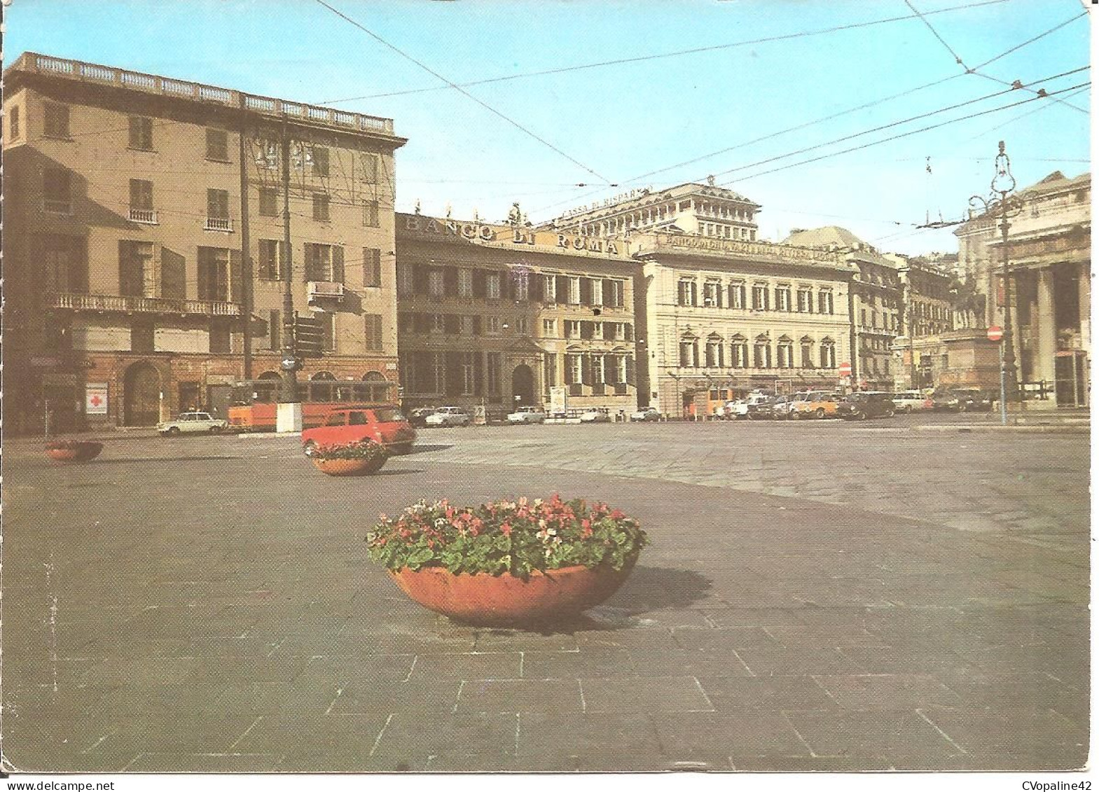 GENOVA (Liguria) Piazza De Ferrari : Palazzo Della Filiale Del Banco Di Roma En 1976 - Genova (Genoa)