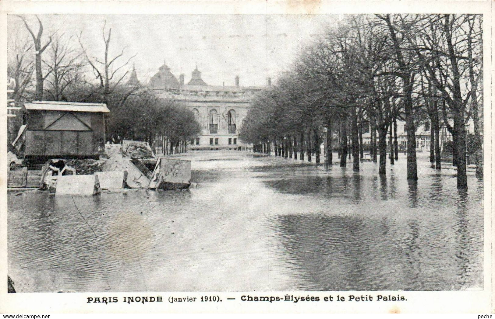 N°1409 W -cpa Paris Inondé -champs Elysées- - Alluvioni Del 1910
