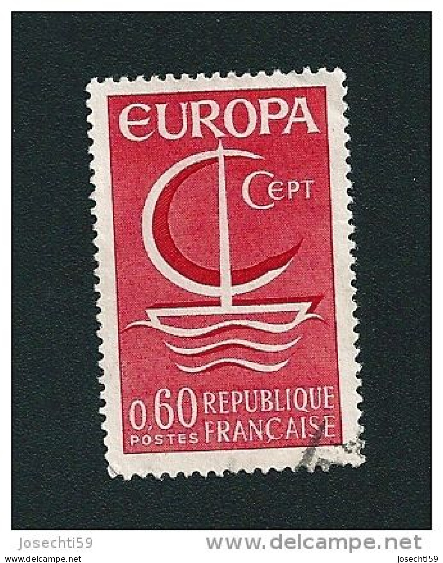 N° 1491 EUROPA C.E.P.T. 0,60F  Timbre   France Oblitéré 1966 - Used Stamps