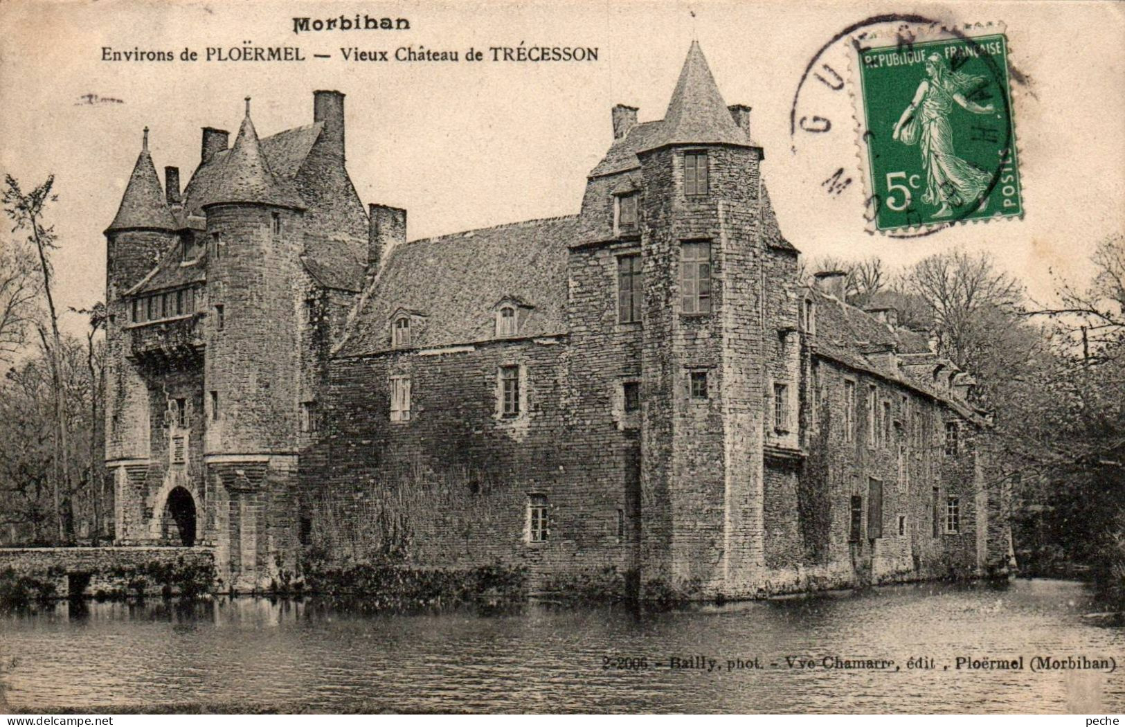 N°1411 W -cpa Ploermel -vieux Château De Trécesson- - Ploërmel