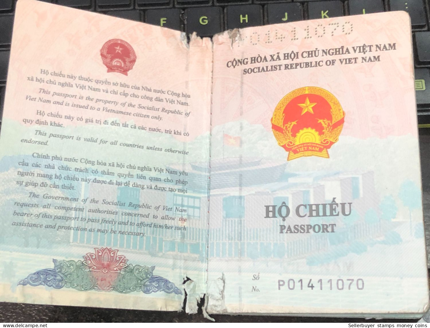 VIET NAMESE-OLD-ID PASSPORT VIET NAM-name-thanh Canh-2004-1pcs Book - Colecciones