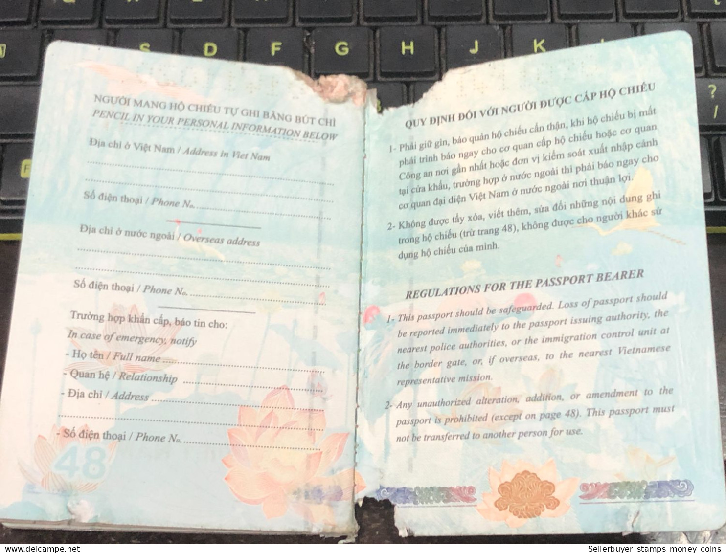 VIET NAMESE-OLD-ID PASSPORT VIET NAM-name-thanh Canh-2004-1pcs Book - Collezioni