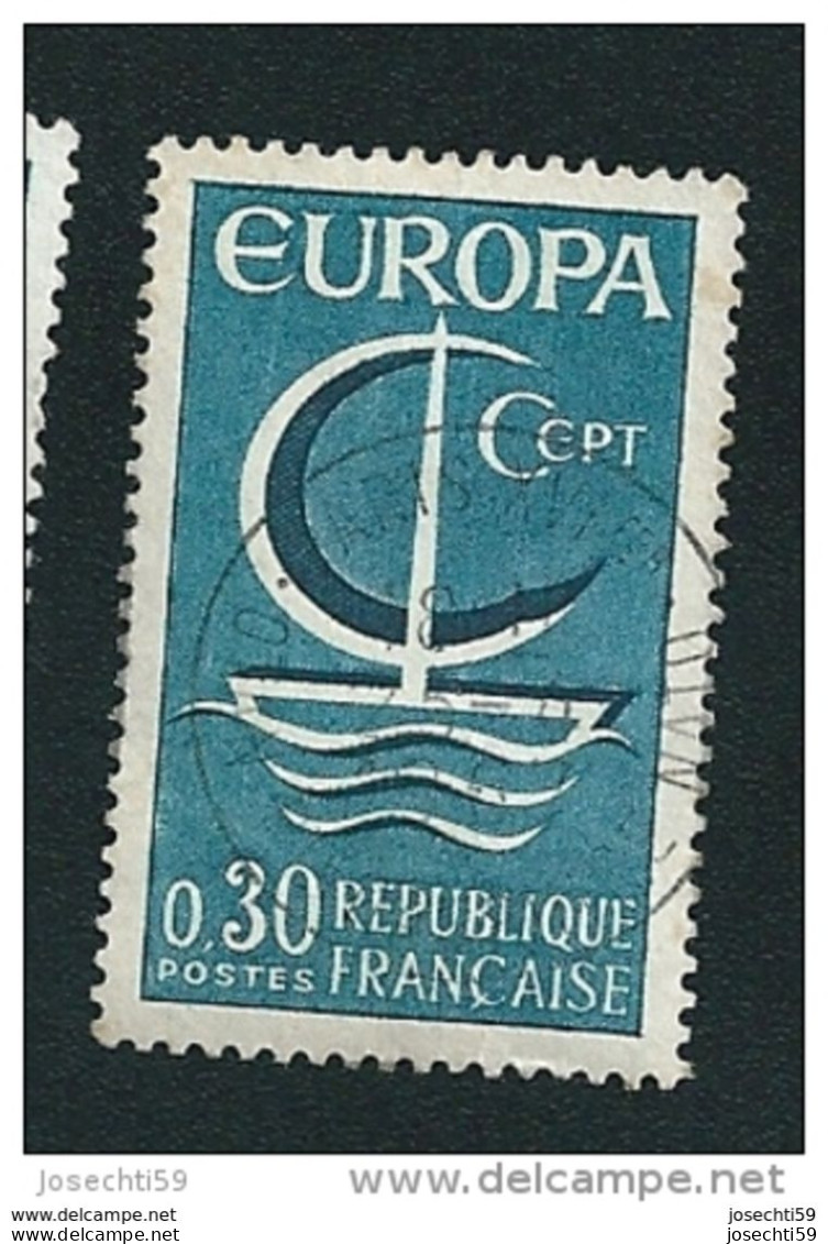 N° 1490 EUROPA C.E.P.T. 0,30F Timbre   France Oblitéré 1966 - Gebraucht