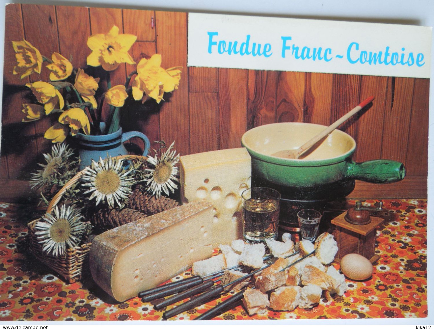 Recette Fondue Franc Comtoise    CP240186 - Recipes (cooking)