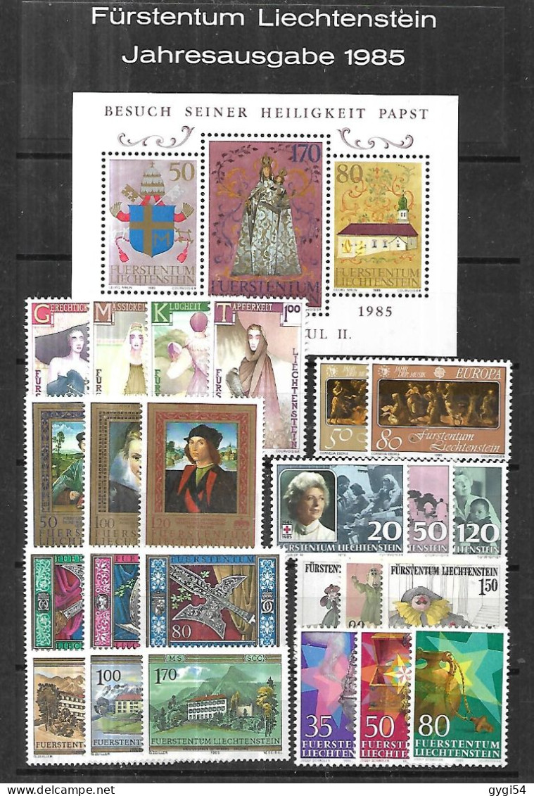 Liechtenstein - Année Complète 1985 N** MNH - Nuevos