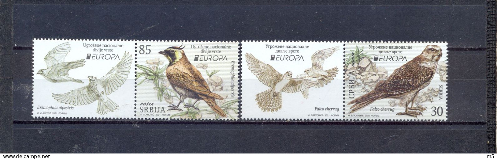 SERBIA - MNH - BIRDS - EUROPA CEPT 2021. - MI.NO.1005/6 - CV = 2,4 € - Servië