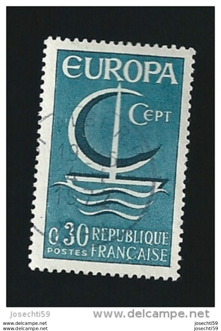 N° 1490 EUROPA C.E.P.T. 0,30F Timbre   France Oblitéré 1966 - Gebruikt