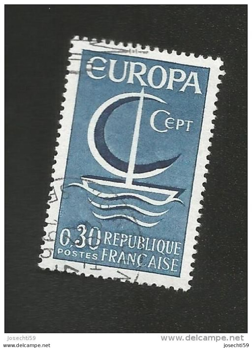 N° 1490 EUROPA C.E.P.T. 0,30F Timbre   France Oblitéré 1966 - Gebruikt