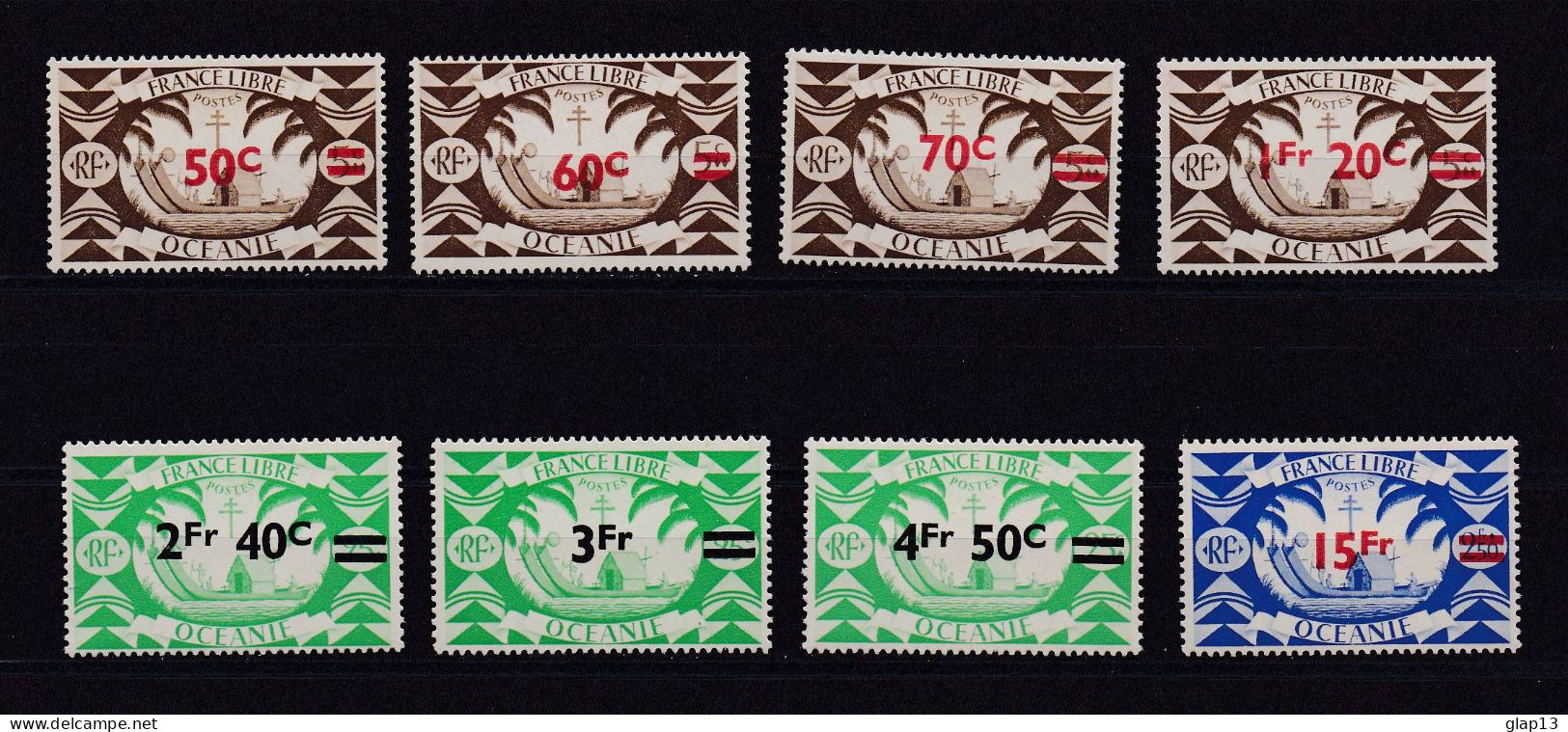 OCEANIE 1945 TIMBRE N°172/79 NEUF** SERIE DE LONDRES - Unused Stamps