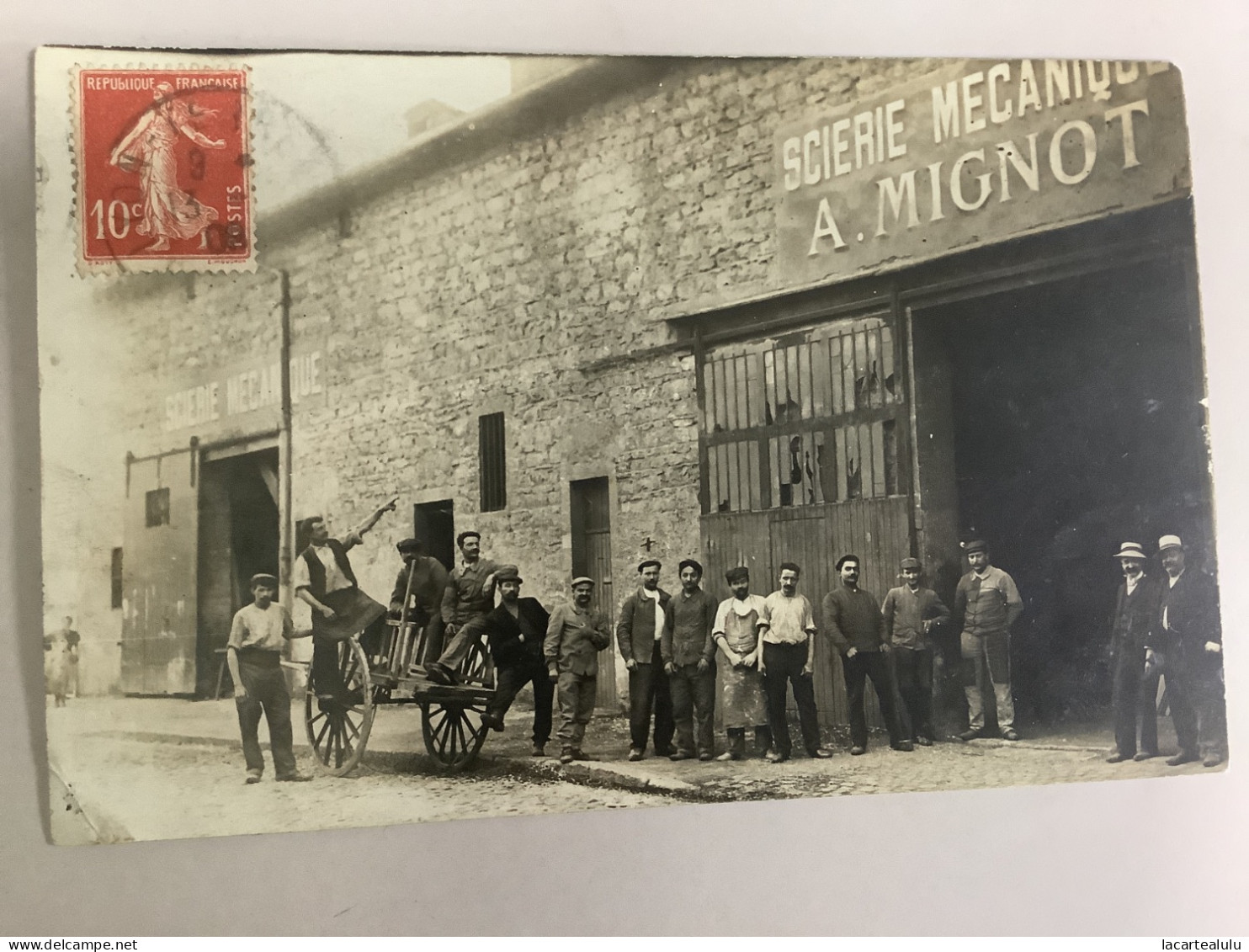 Artisanat.scierie À Mignot .carte Photo 1908 - Artesanal