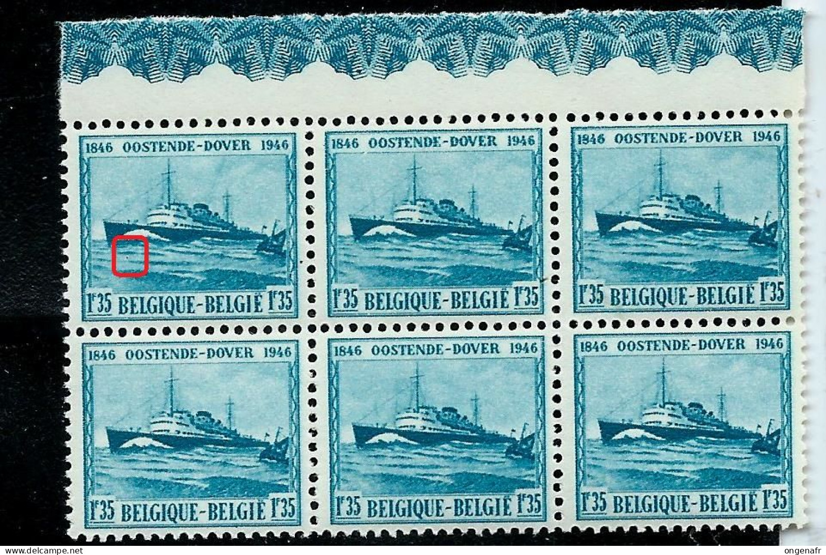 4 Bloc   Du N° 725 ( OOSTENDE - DOVER )  ** + CU - Luppi - Soit 23 Timbres - 1931-1960