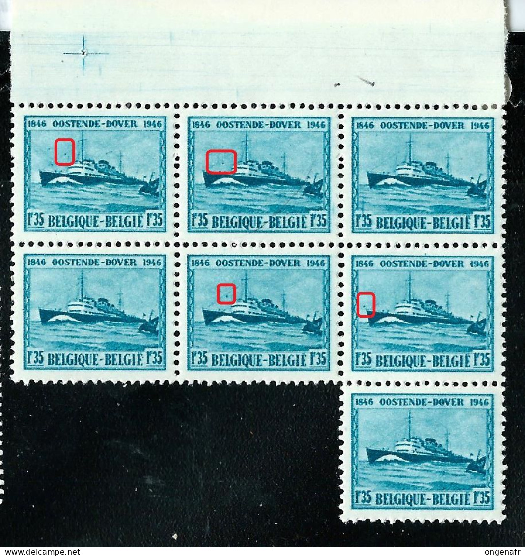 4 Bloc   Du N° 725 ( OOSTENDE - DOVER )  ** + CU - Luppi - Soit 23 Timbres - 1931-1960