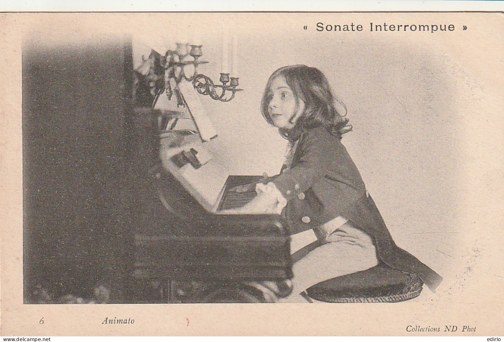 ***  HISTOIRE PHOTO ****   Enfants  -- Sonate Interrompue  --   Précurseur Neuf   TTB  - History