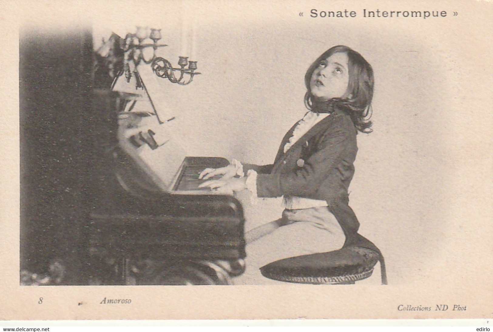 ***  HISTOIRE PHOTO ****   Enfants  -- Sonate Interrompue  --   Précurseur Neuf   TTB  - History