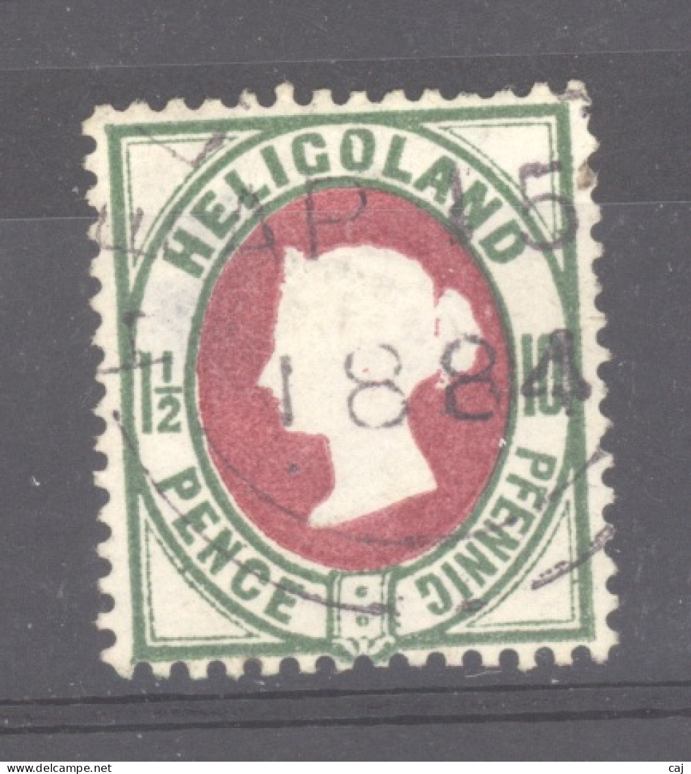 Héligoland  :  Mi  14a  (o)   Dentelé 13 ½ X 14 ¼ ,  Très Bon Centrage - Helgoland