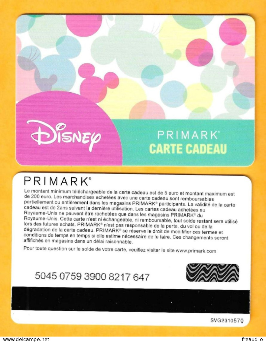 Carte Cadeau PRIMARK - N°SVG2310570 - Tarjetas De Regalo