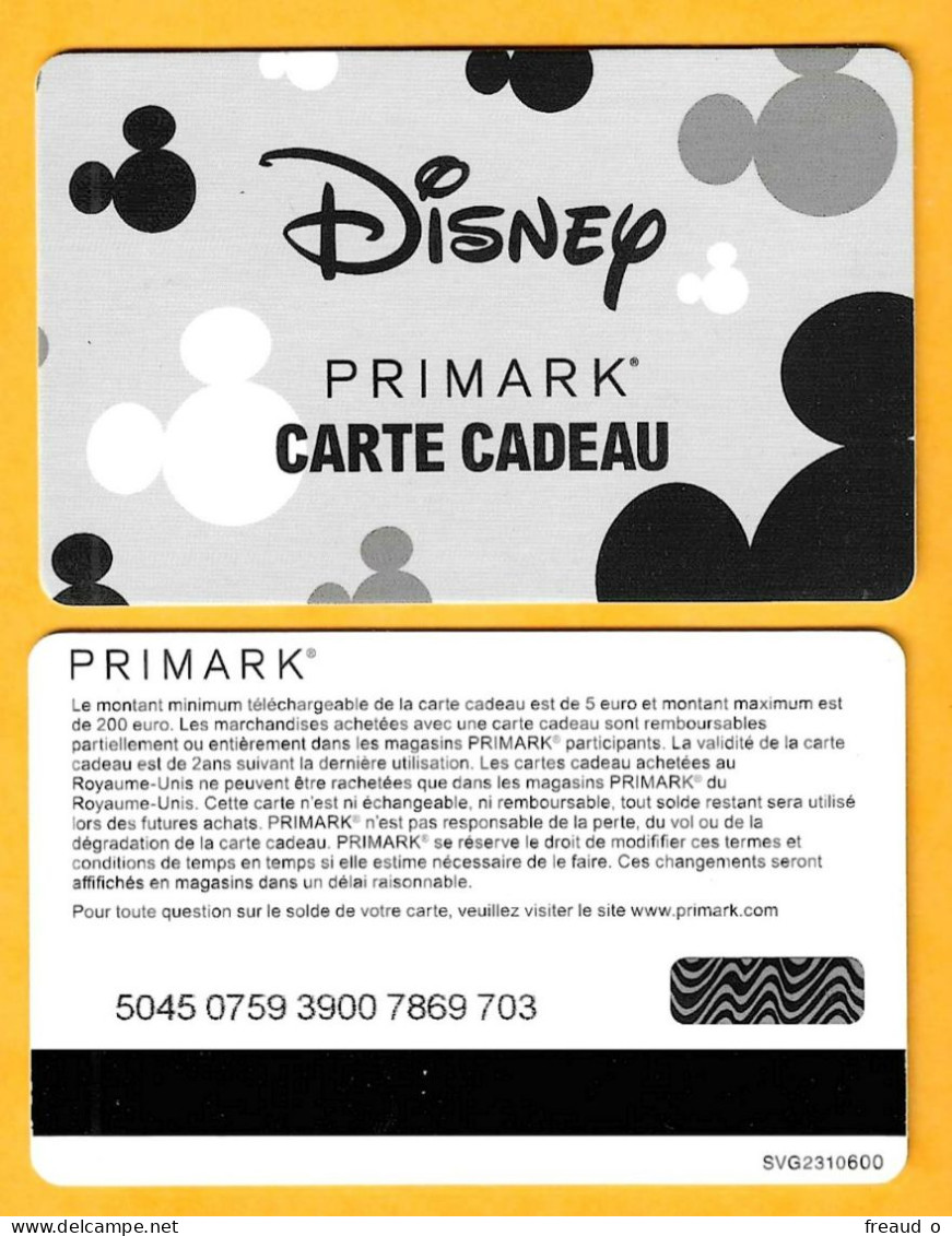 Carte Cadeau PRIMARK - N°SVG2330600 - Gift Cards