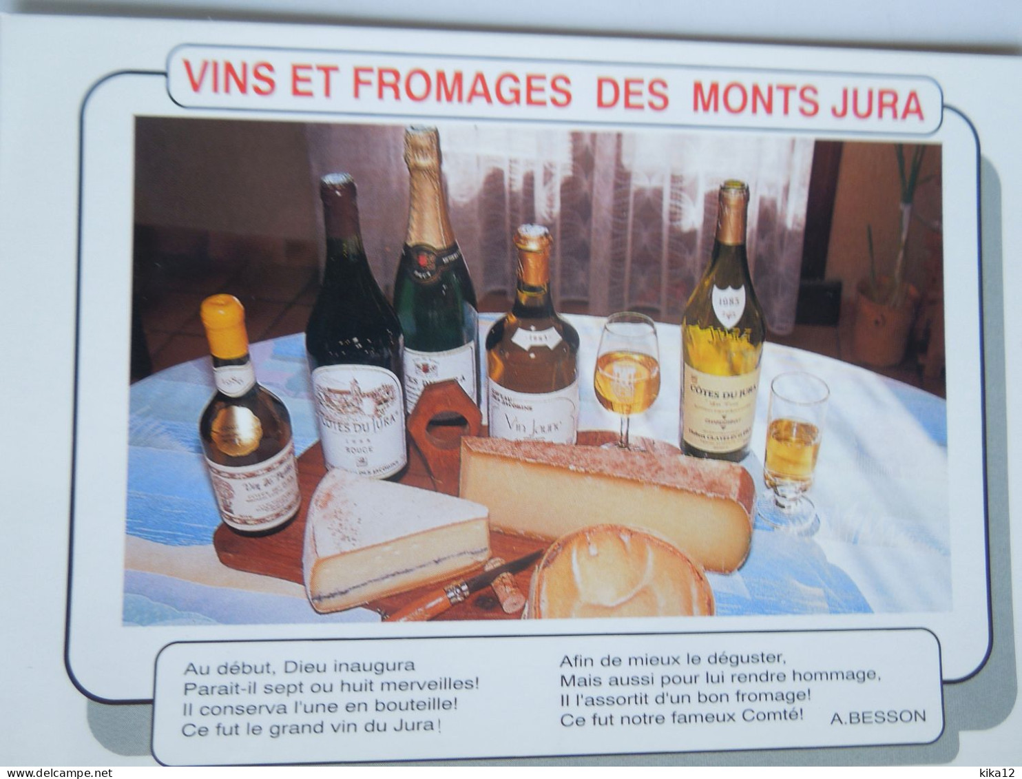 Recette Jura Vins Fromages    CP240195 - Recettes (cuisine)