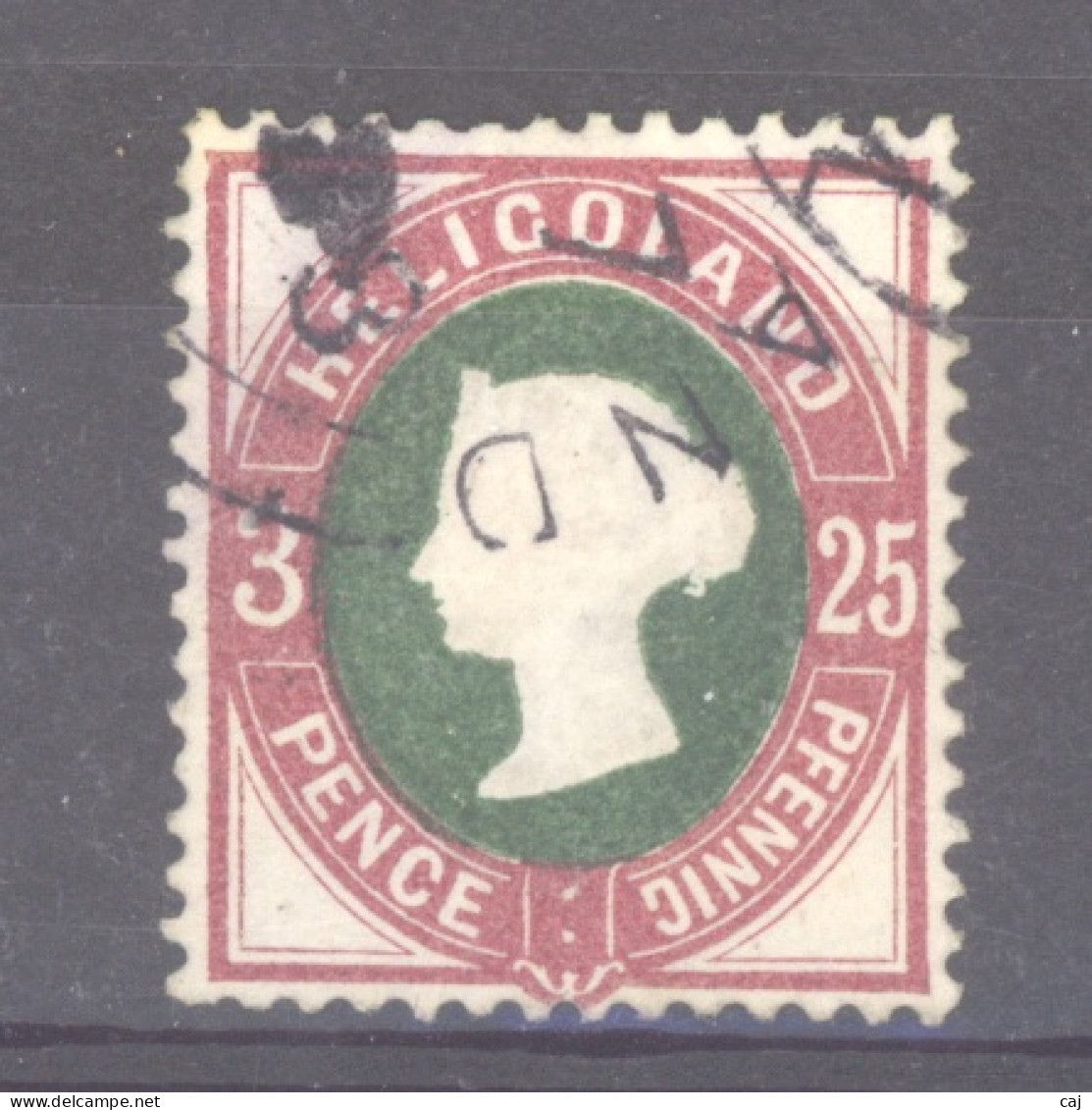 Héligoland  :  Mi  15  (o)   Dentelé 13 ½ X 14 ¼ ,  Très Bon Centrage - Heligoland