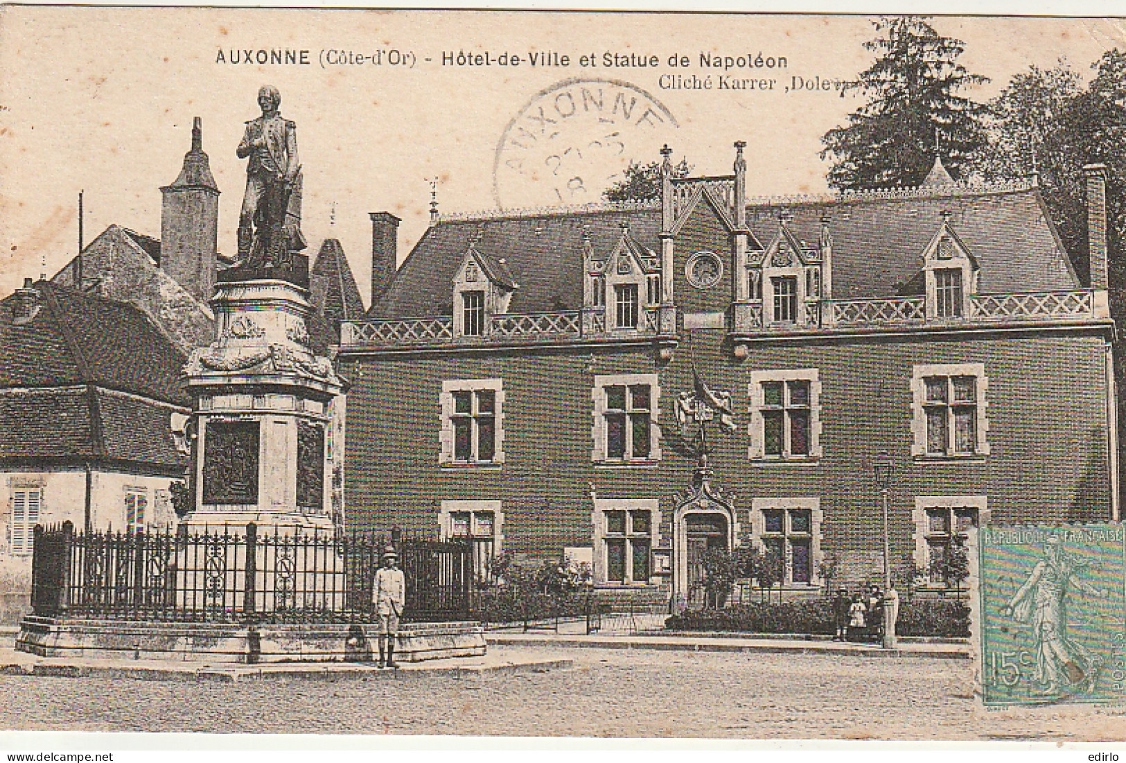 ***  21 *** AUXONNE Hôtel De Ville Et La Statue De Napoléon - TTB   - Auxonne