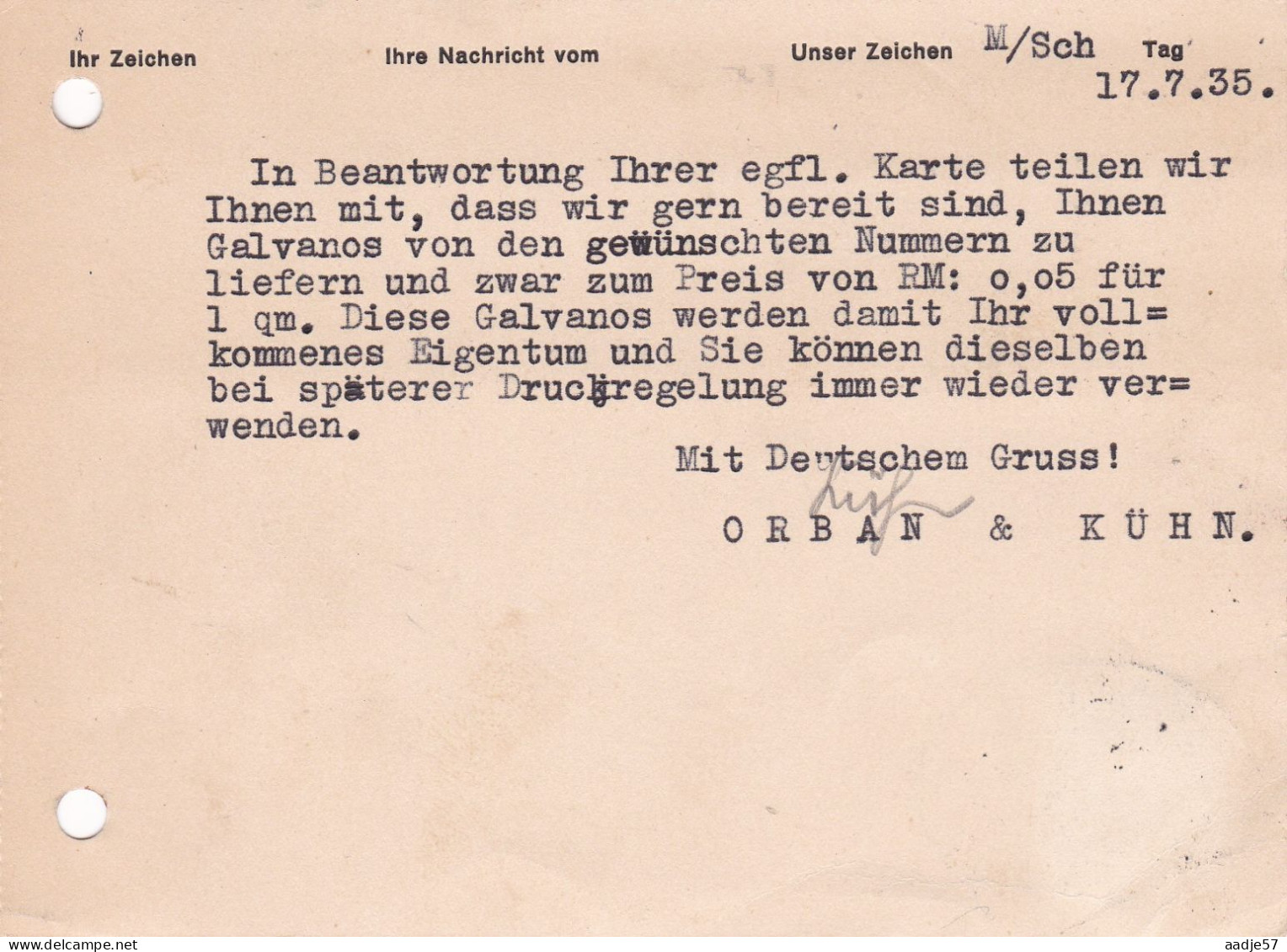 Reich Bahnpost Berlin Würzburg 1935 - Cartas & Documentos