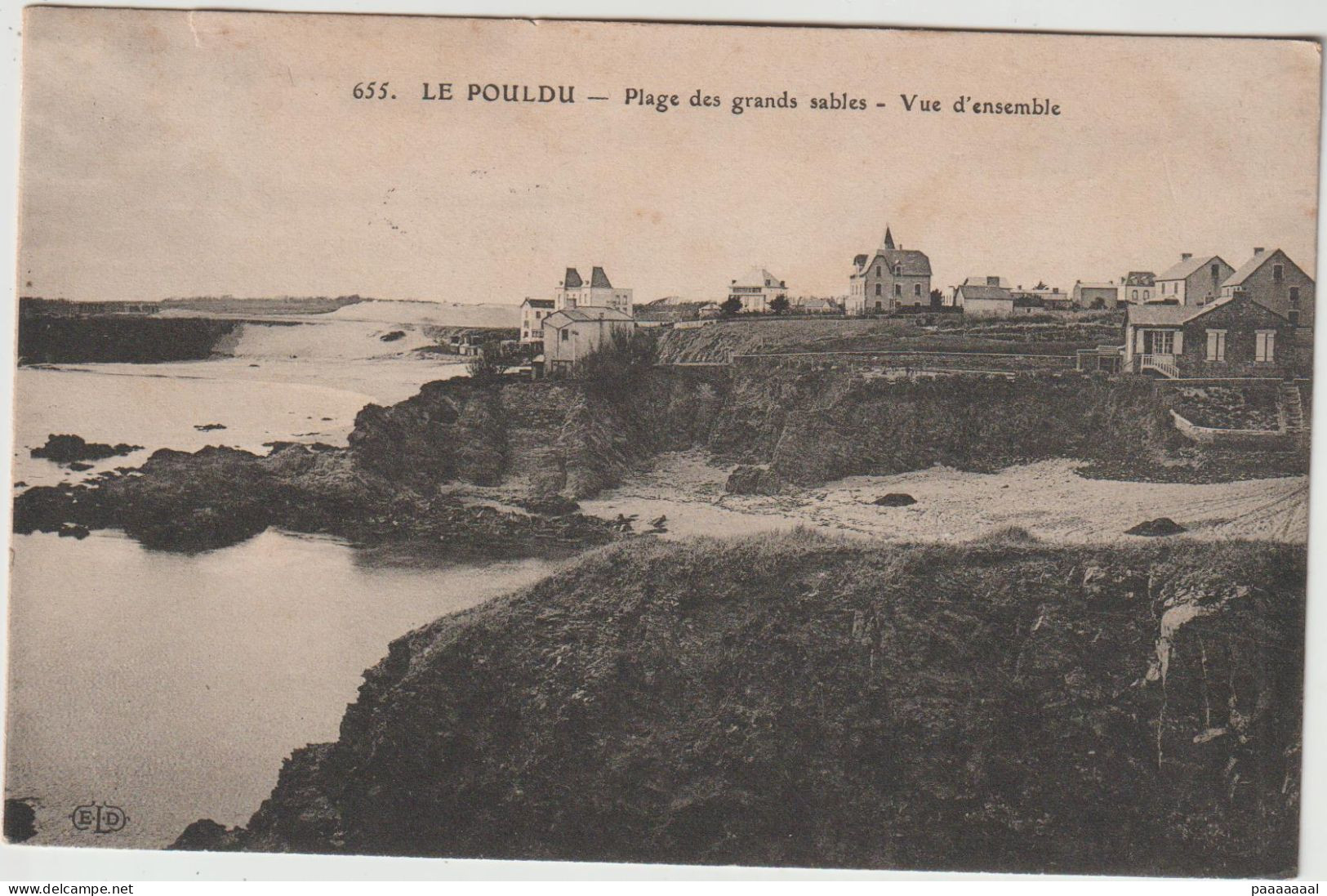 LE POULDU  PLAGE DES GRANDS SABLES VUE D ENSEMBLE - Le Pouldu