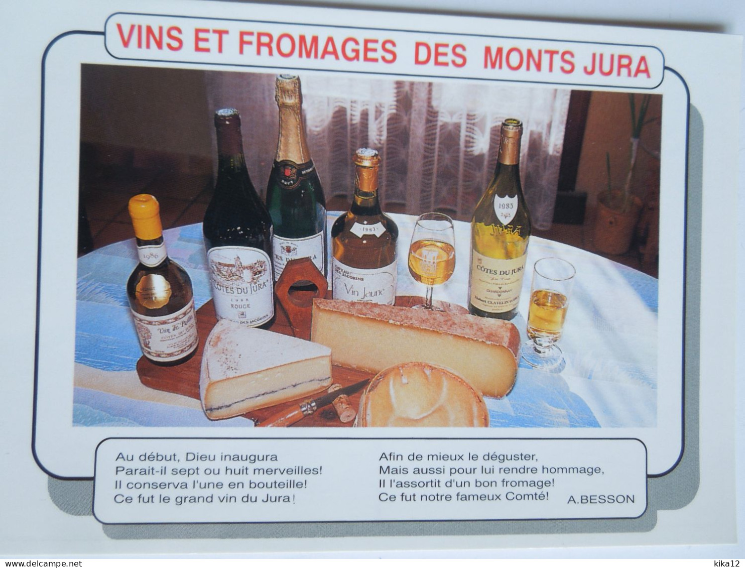 Recette Jura Vins Fromages    CP240196 - Recettes (cuisine)